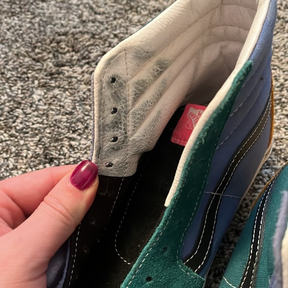 Multicolored high top vans, women’s 9 men’s 7.5 - Picture 5 of 5